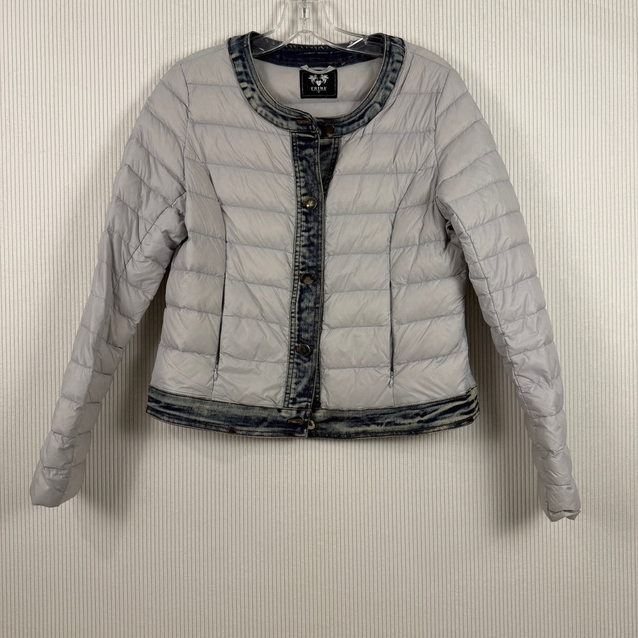Gray Puffer Jacket — 01 front