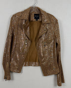 Insight New York Brown Leather Jacket Size 6 — 01 front
