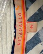 Vilagallo Blue and Orange Geometric Shift Dress — 04 detail 2