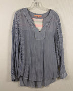 Vilagallo Gray Striped Tunic — 01 front