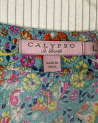 Calypso St. Barth Blue Floral Cover-Up Dress — 05 tag
