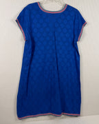 Sulu Blue Embroidered Shift Dress Size L — 02 back