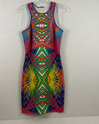 Alice + Trixie Claire Techno Palm Print Scuba Dress — 01 front