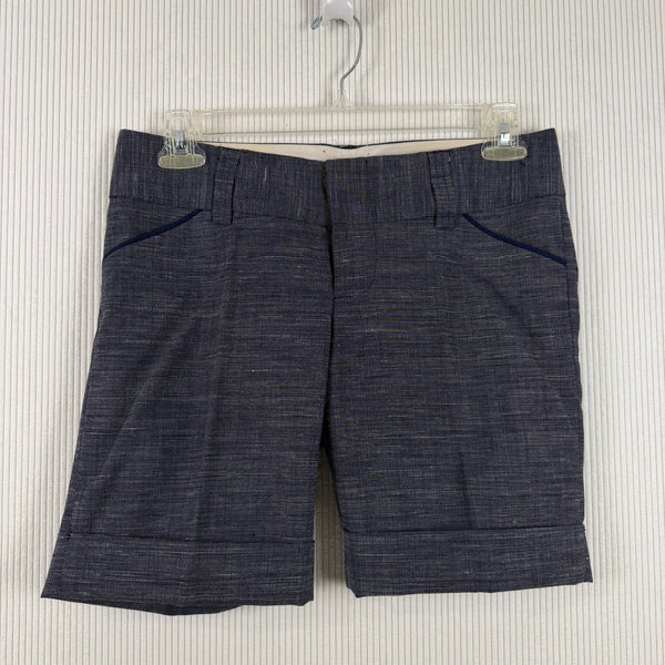 Navy Tailored Shorts — 01 front