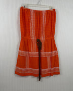 Petarzo Orange Strapless Dress Size L — 01 front