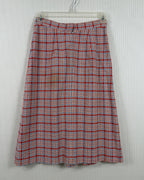 Plaid Midi Skirt — 01 front