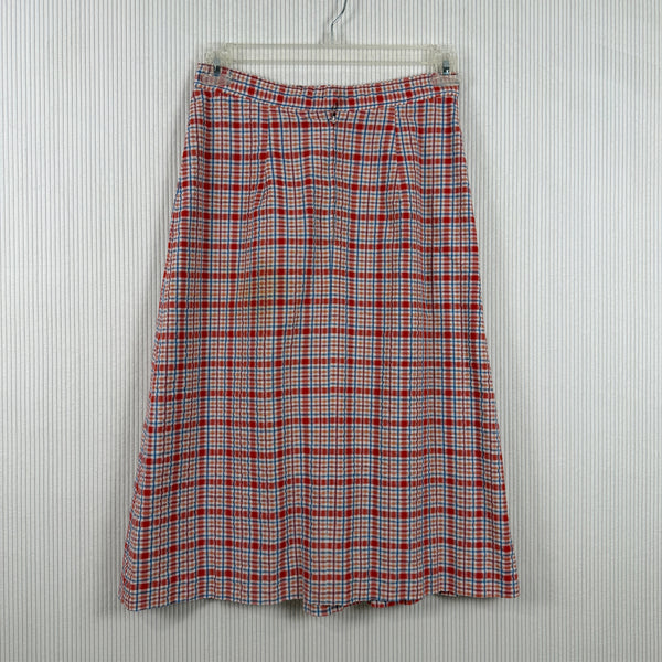 Plaid Midi Skirt — 01 front