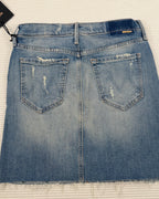 MOTHER Embroidered Denim Skirt Size 26 — 02 back