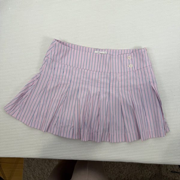 NIA Pink Striped Skirt Size L — 01 front