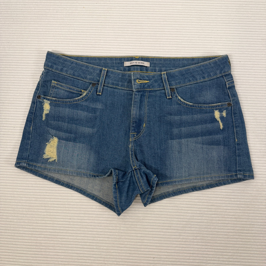 Rich & Skinny Denim Shorts Size 28 — 01 front