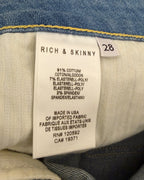 Rich & Skinny Denim Shorts Size 28 — 03 tag 2