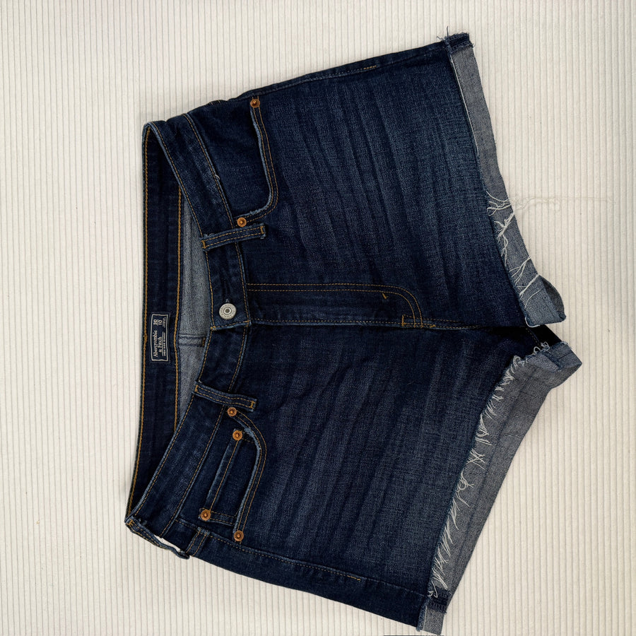Abercrombie & Fitch High-Rise Denim Shorts Size 30 (10) — 01 front