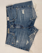 Adriano Goldschmied for Calypso Distressed Denim Shorts — 01 front