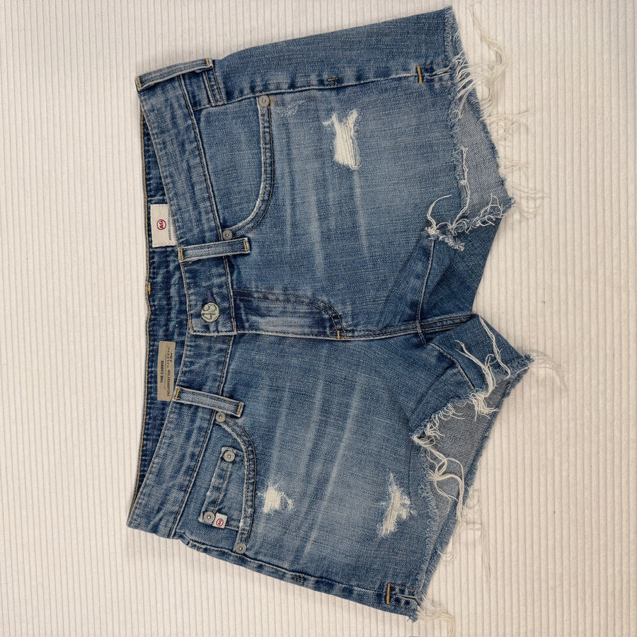 Adriano Goldschmied for Calypso Distressed Denim Shorts — 01 front