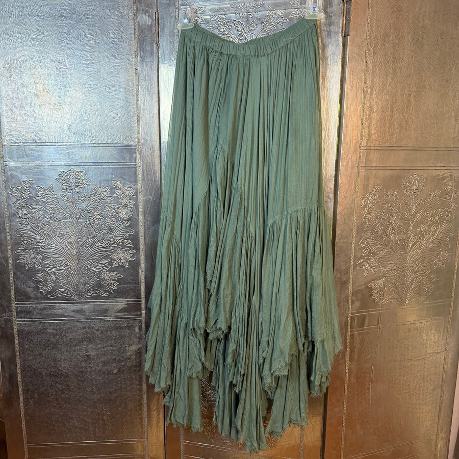 Sage Fringe Skirt Size 10 — 01 front