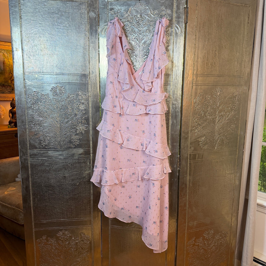 Tularosa Pink Novelty Print Dress Size M — 01 front