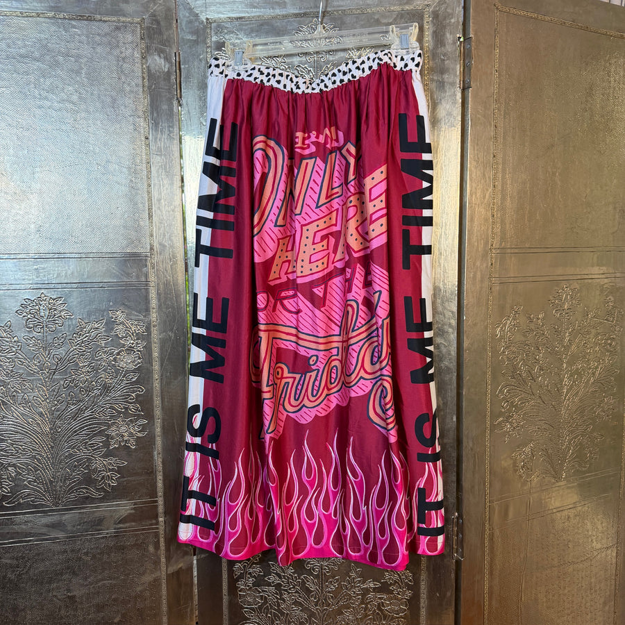 Me369 Hailey Fire Printed Skirt Size XXS — 01 front