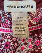Warehouse Pink Print Maxi Skirt Size UK 12 (USA 8, EUR 40) — 03 tag