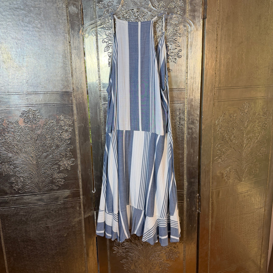 Reiss Imogen Stripe Maxi Dress Size M — 01 front