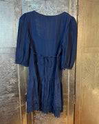 Warehouse Blue Lace Dress Size UK 12 (FR 40, D 38) — 01 front