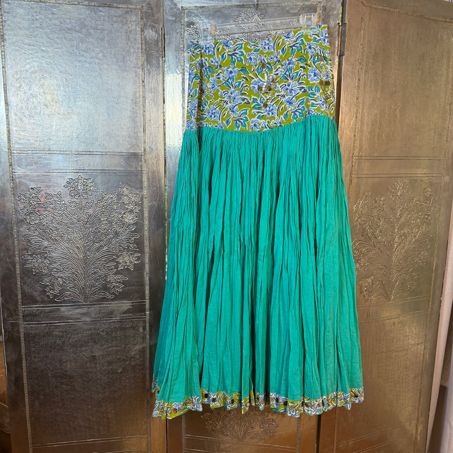 Green Floral Dress — 01 front
