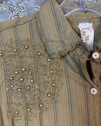 Olive Floral Shirt Size 6 — 02 detail