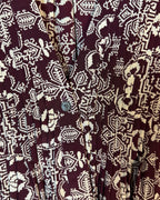Elizabeth and James Burgundy Print Blouse Size S — 02 detail