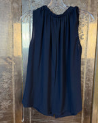 Navy Pleated Dress — 02 back