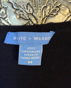 White + Warren Navy Knit Top — 03 tag