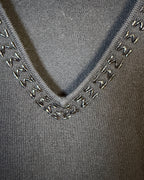 Colleen B. Guilfoile Navy Embellished Top — 02 detail