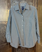 GAP Green Striped Shirt Size S — 01 front