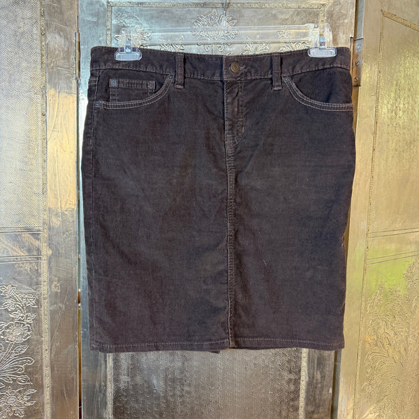 GAP Brown Corduroy Mini Skirt — 01 front