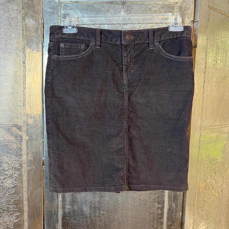 GAP Brown Corduroy Mini Skirt — 01 front