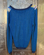 Missoni for Target Blue Wave Knit Long-Sleeve Top — 02 back