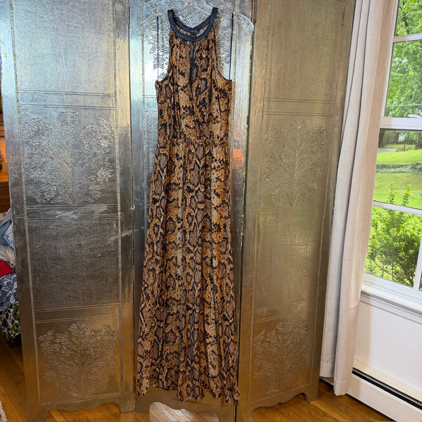 Snake Print Maxi Dress — 01 front