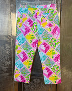 Lilly Pulitzer Patchwork Cropped Capri Pants Size 6 — 02 back