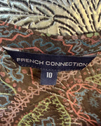 French Connection Brown Print Dress Size 10 — 06 tag 3