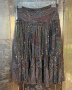 French Connection Brown Print Skirt Size 10 — 01 front