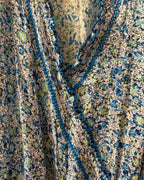 V-neckline and layered wrap-style front detail