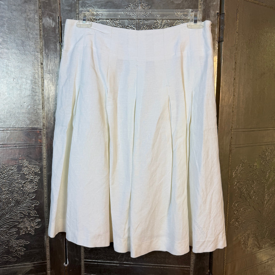 Calvin Klein Pleated Midi Skirt Size 10 — Front