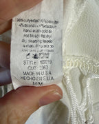 Caren Forbes Diagonal Fringe Tank Top Size M — Size and Care Tag