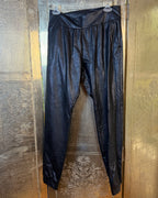 Commando Faux Leather Joggers — Front