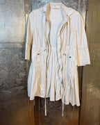 DKNY Jeans Hooded Drawstring Jacket Dress — Front