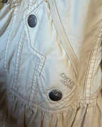 DKNY Jeans Hooded Drawstring Jacket Dress — Button Detail