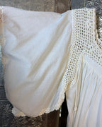 Ivory Crochet Yoke Peasant Tunic — Sleeve Detail