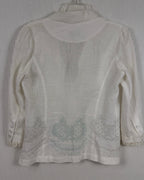 Juicy Couture Embroidered Linen Blazer Size 8 — Back