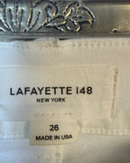 Lafayette 148 Reeve High Waist Straight Leg Ankle Jeans Size 26 — Brand and Size Tag