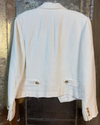 Lauren Ralph Lauren Textured Linen Blazer Size 12 — Back