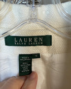 Lauren Ralph Lauren Textured Linen Blazer Size 12 — Brand Size and Care Tag