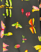 Michele Butterfly Insect Print Sleeveless Blouse — Print Detail
